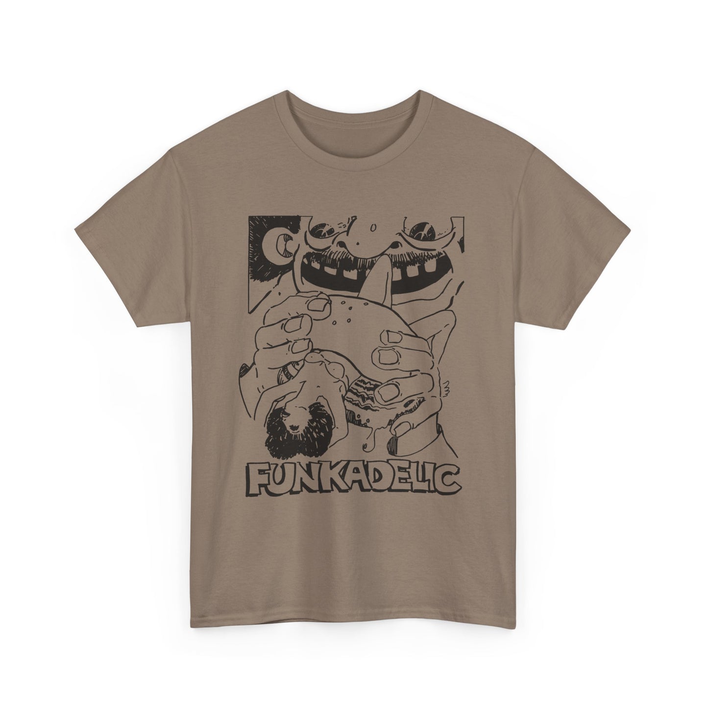 1970s ad for funkadelic's let's take it to the stage album custom edit tshirt