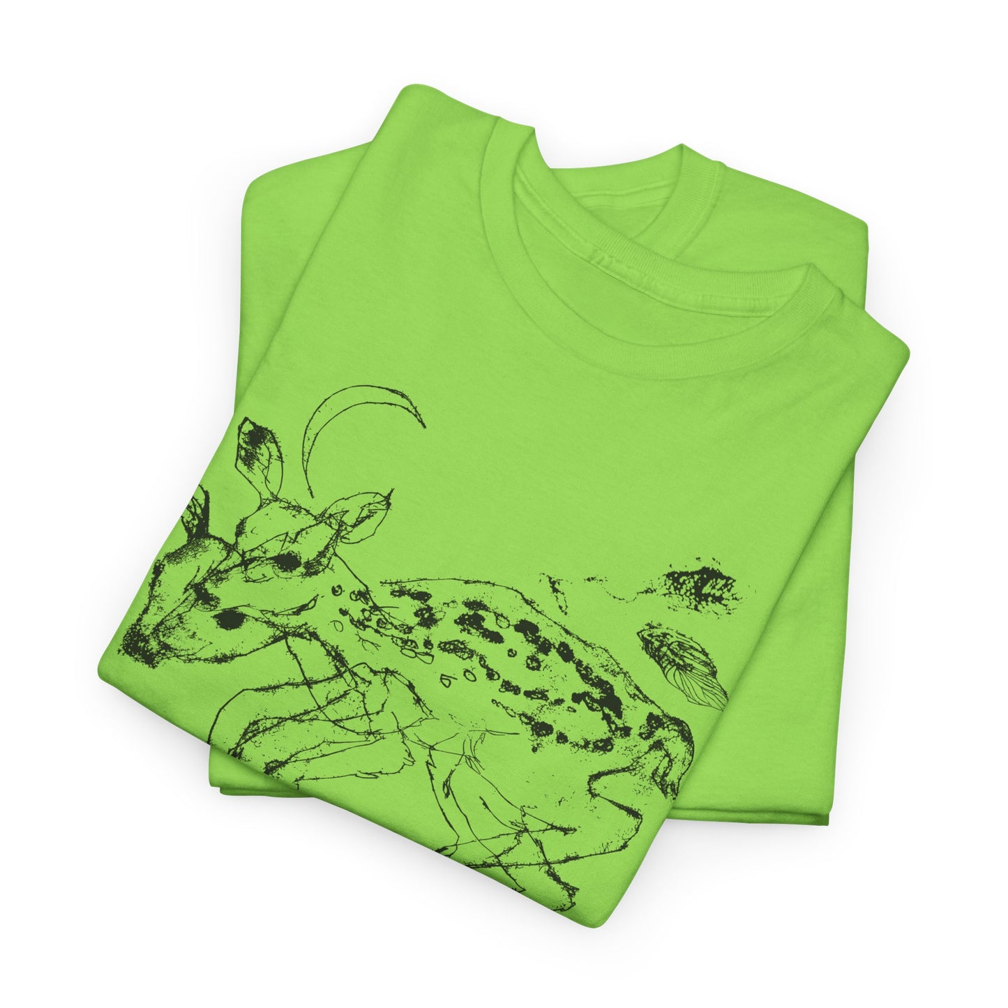 weird deer illustration custom edit tshirt