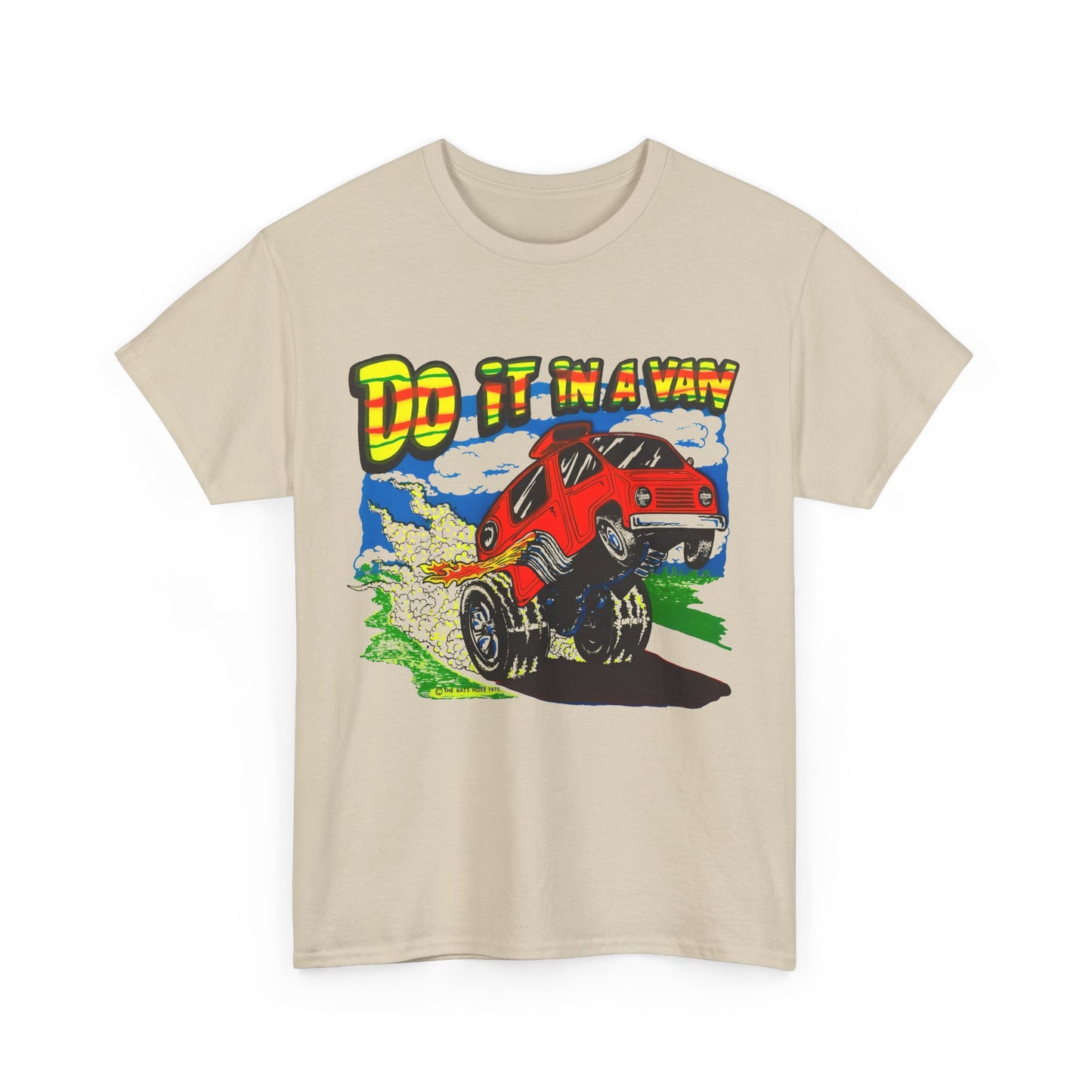 vintage 1975 do it in a van graphic reproduction tshirt