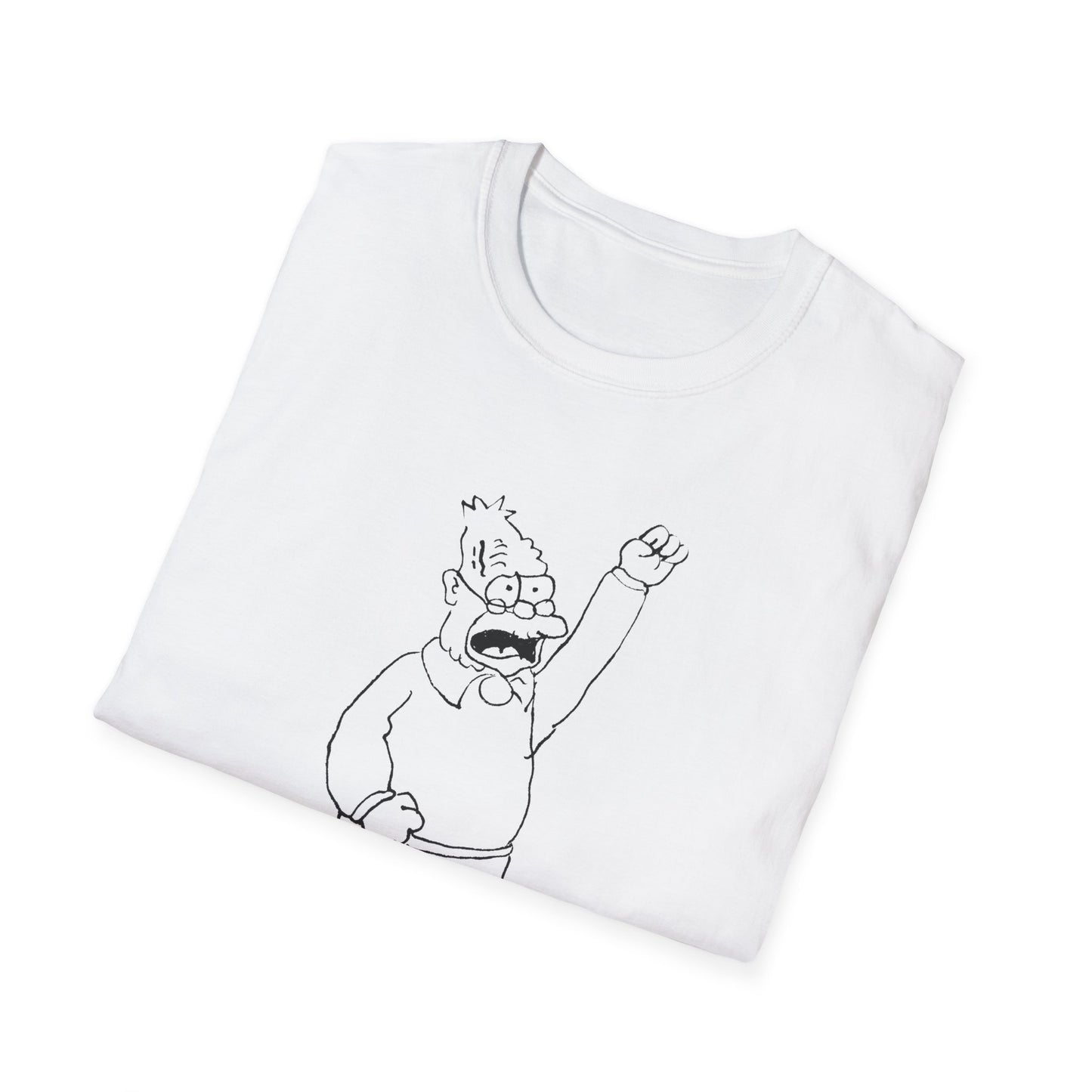 original sketch of grandpa simpson tshirt