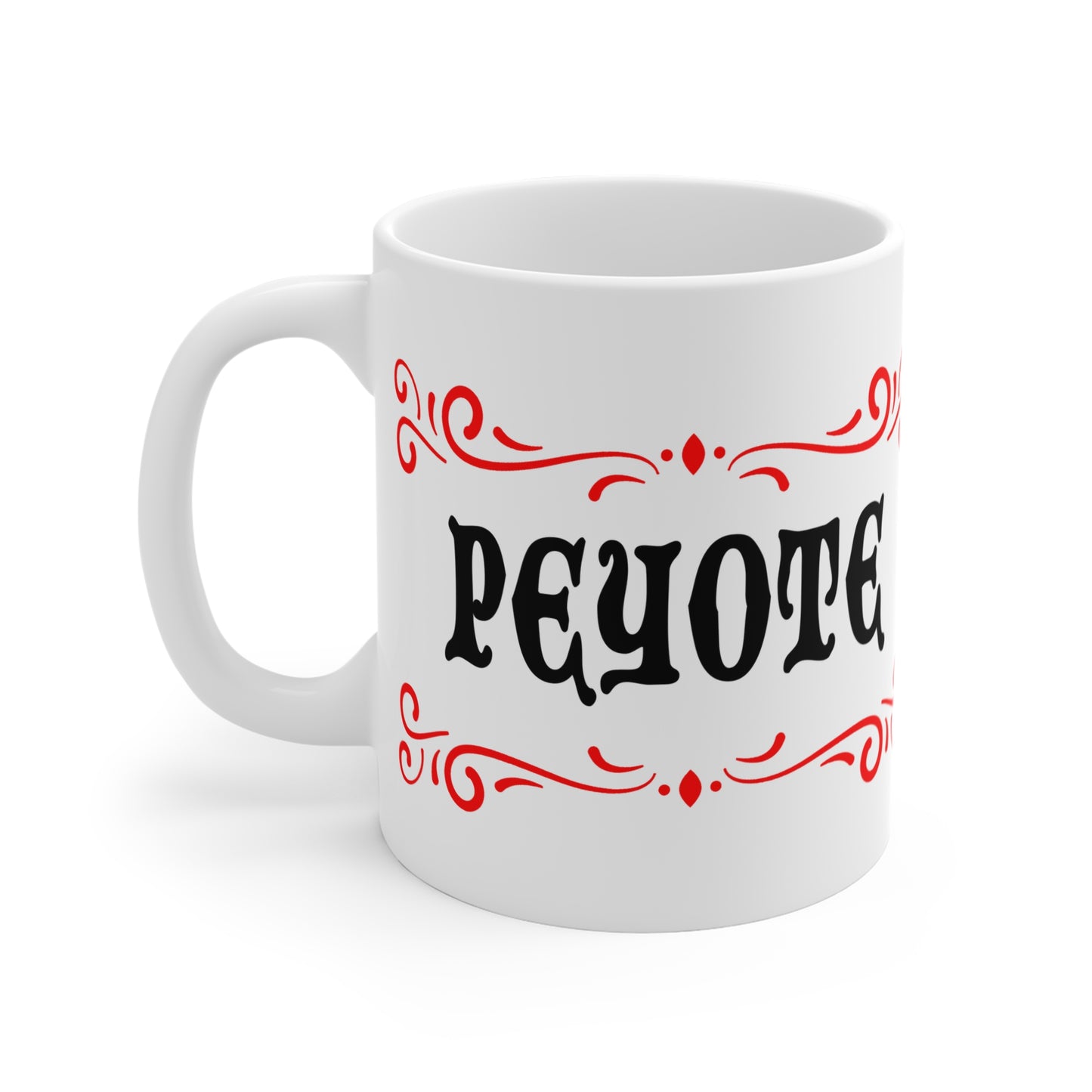 vintage inspired tongue in cheek peyote drug mug