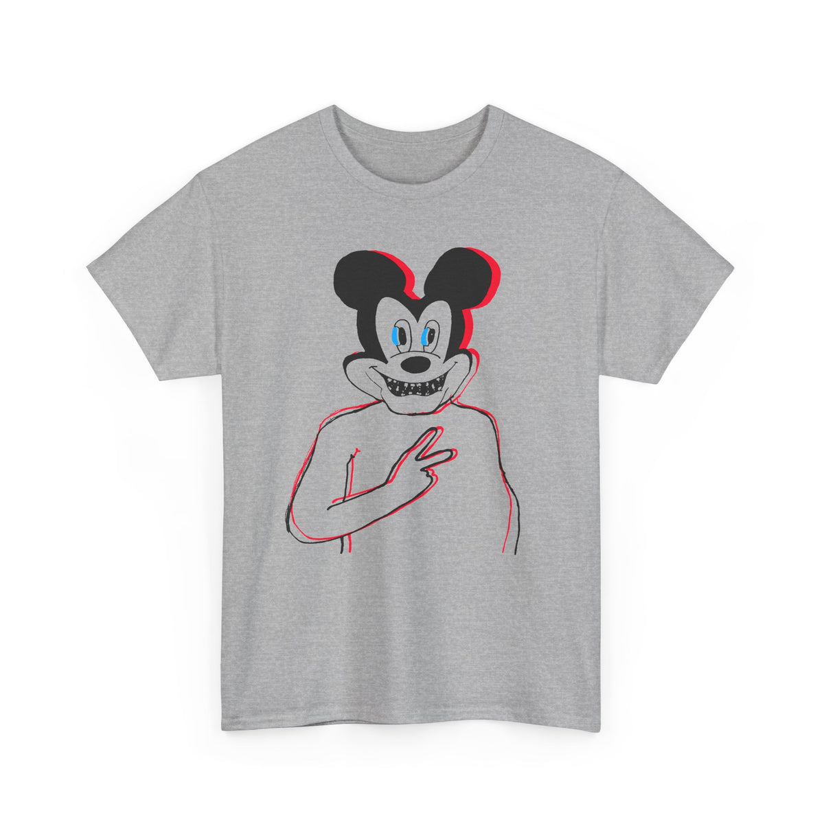 1960s british underground magazine peace sign mickey fan art edit no halo tshirt