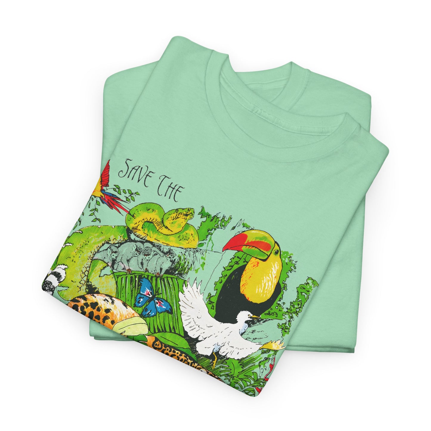 1993 vintage save the rainforest reproduction tshirt