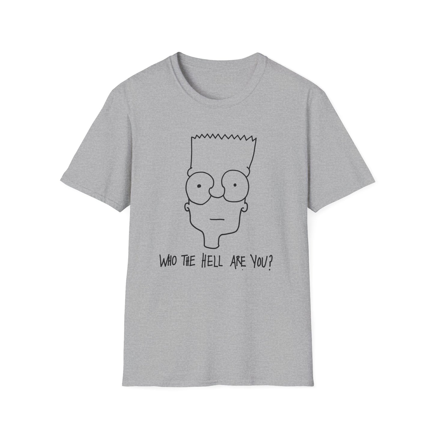 bart simpson who the hell are you original drawing tshirt