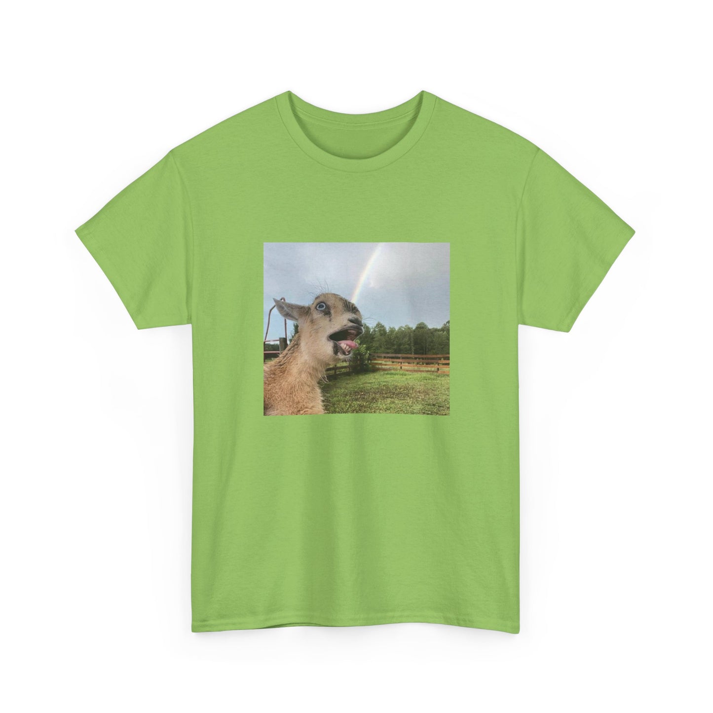 rainbow goat photo tshirt