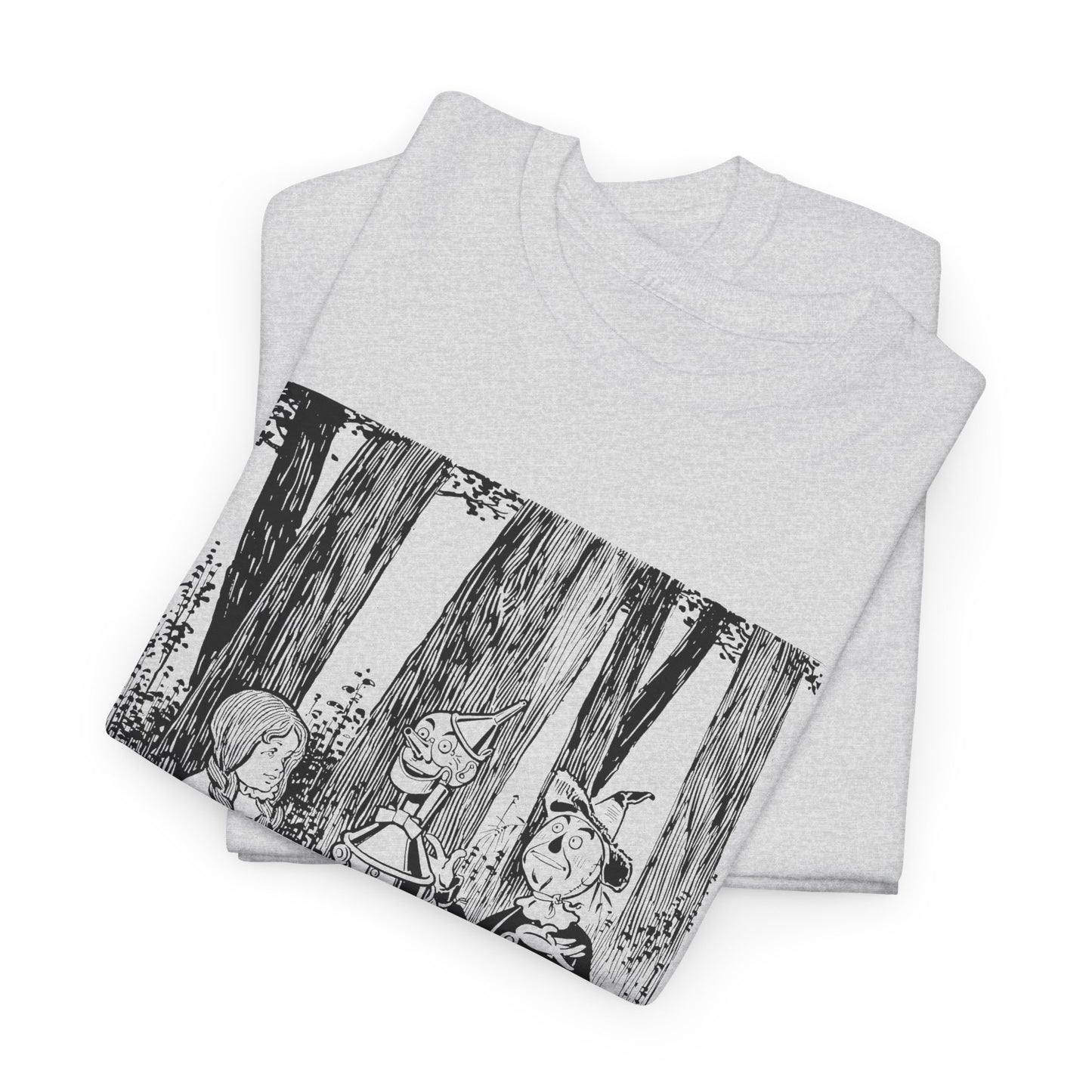 1900 w.w denslow's illustration for the wonderful wizard of oz dorothy and friends in forest tshirt