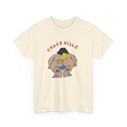 bart simpson crack kills parody vintage reproduction tshirt