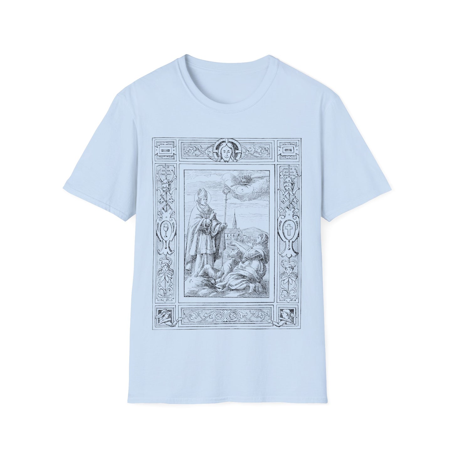 saint valentine healing epilepsy illustrated by dr. frantisek ehrmann, circa 1899. the tshirt