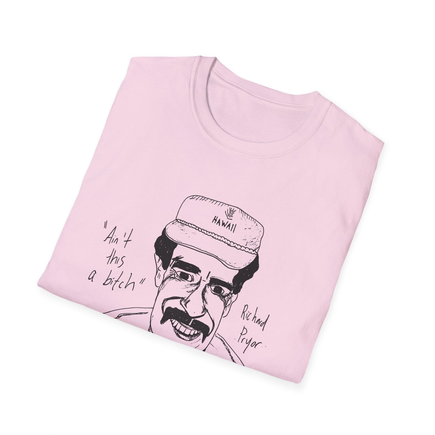 fan art and original drawing of a popular 1980s comedian ain't this a bitch tshirt