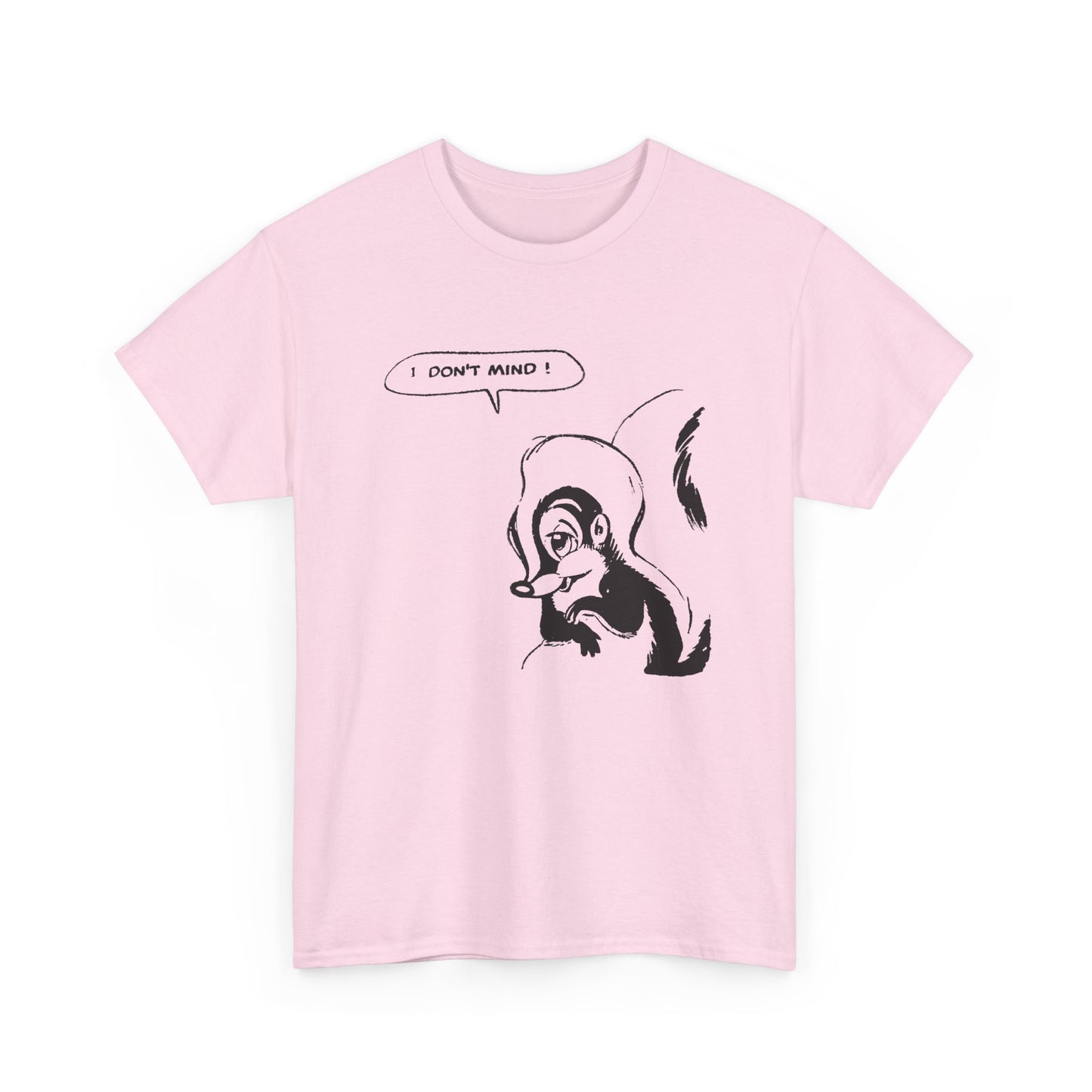 i don't mind cartoon skunk flower from old comic book tshirt