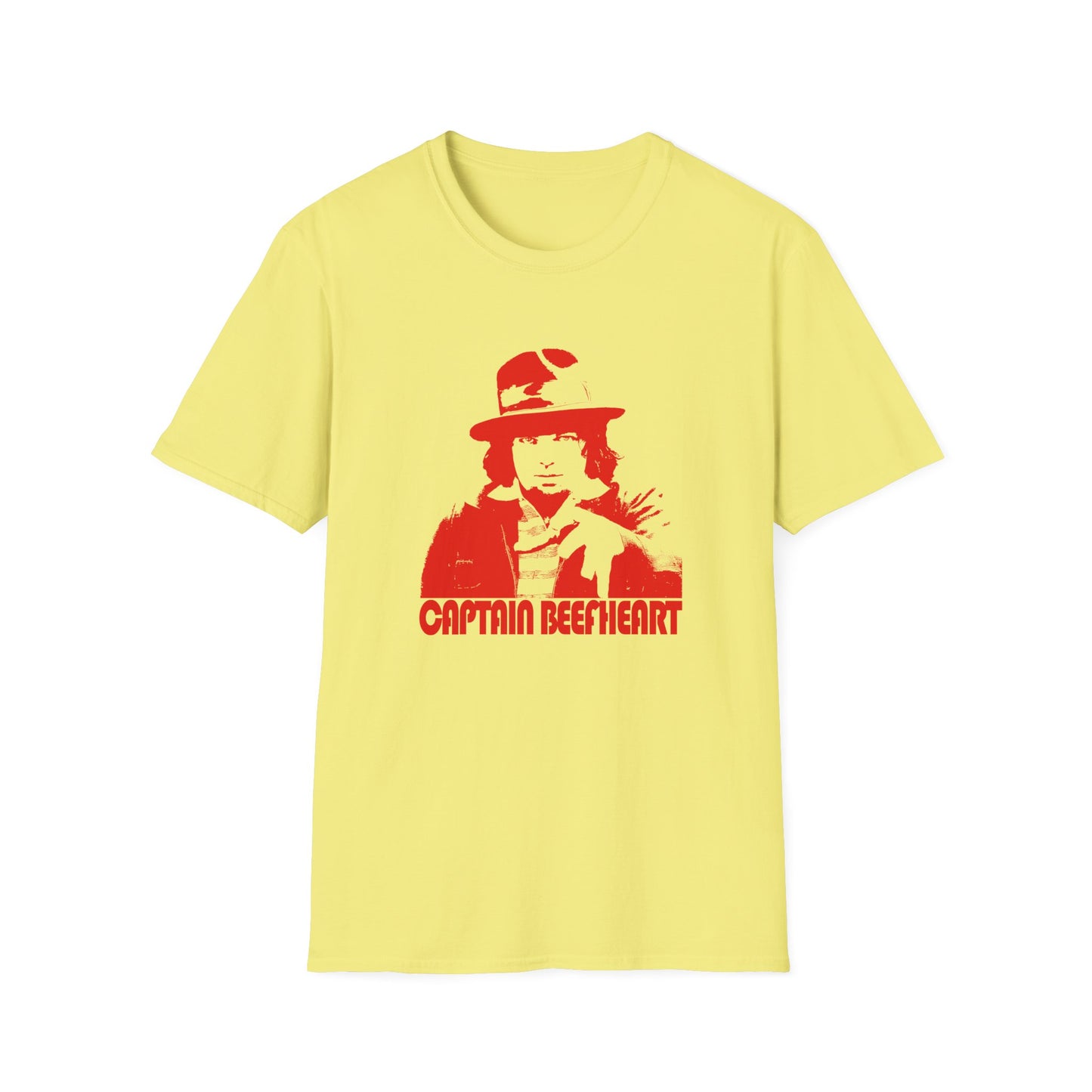 captain beefheart without the trout mask red stencil tshirt