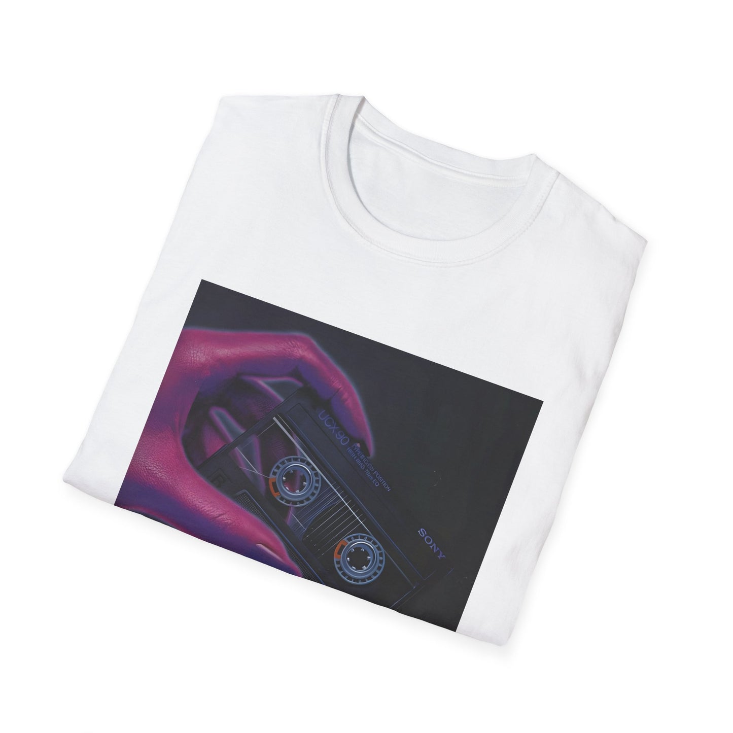 1980s ucx-90 audiocassette print advertisement tshirt
