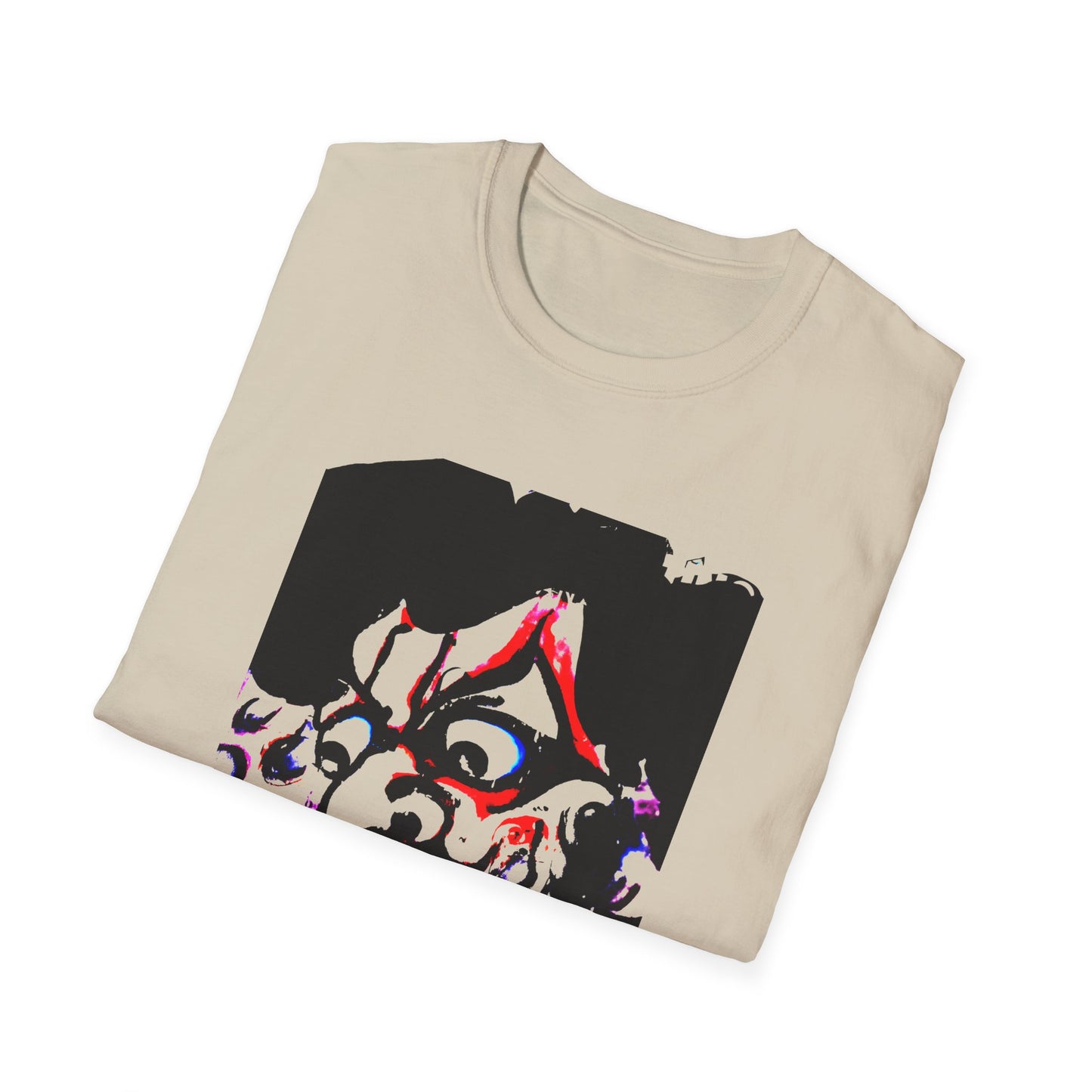 kawanabe kyosai 1831 to 1889 demon face modern edit reproduction tshirt