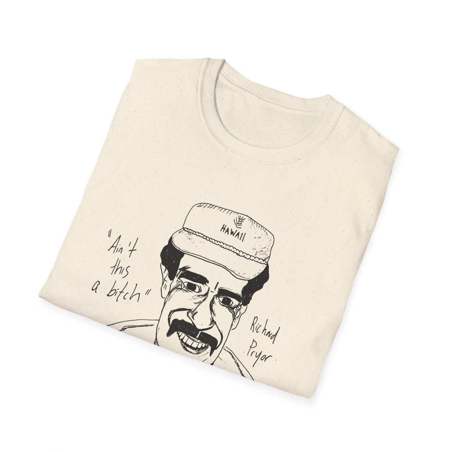 fan art and original drawing of a popular 1980s comedian ain't this a bitch tshirt