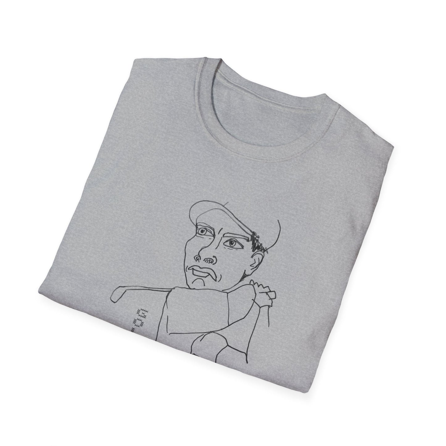 original drawing of a golfing man golf sucks maybe it does maybe it doesn't tshirt