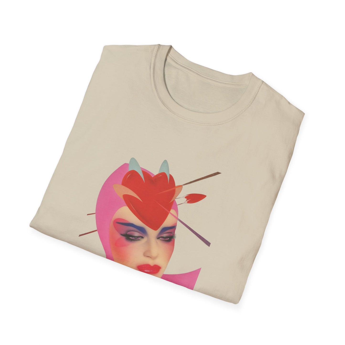 1980 pater sato illustration space hearts tshirt