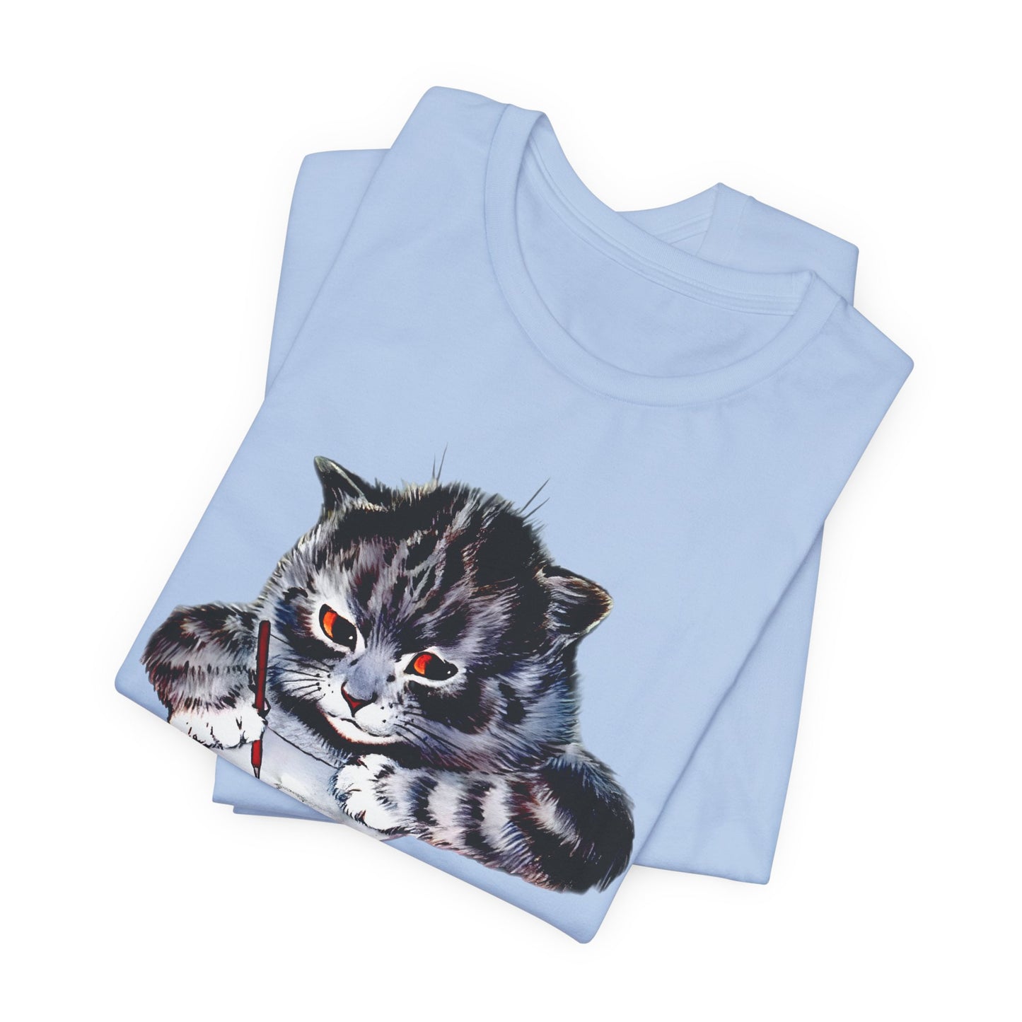 louis wain anthropomorphized cat painting i'll draw your portrait tshirt