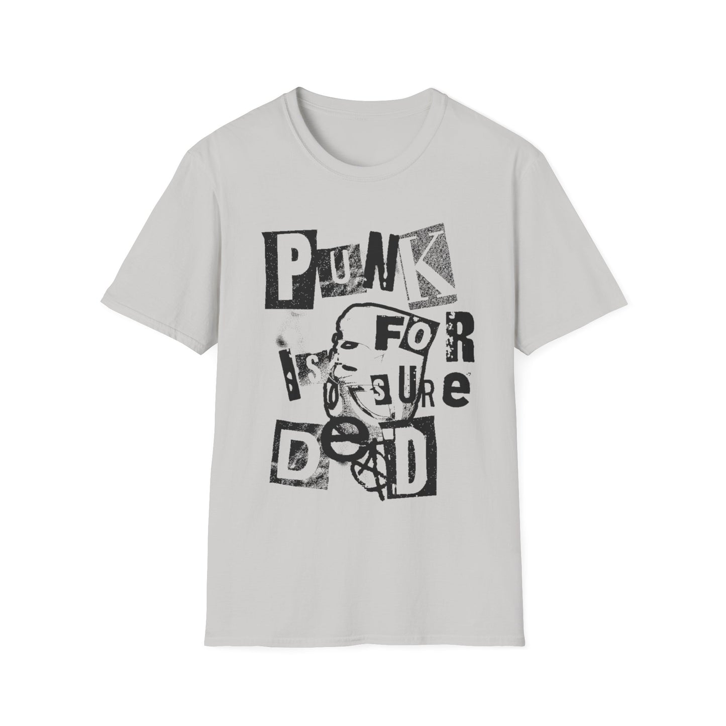 punk is for sure dead spray spaint style tshirt