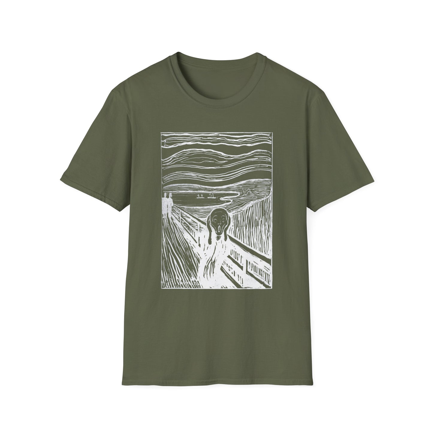 1895 lithography print of the scream by edvard munch tshirt