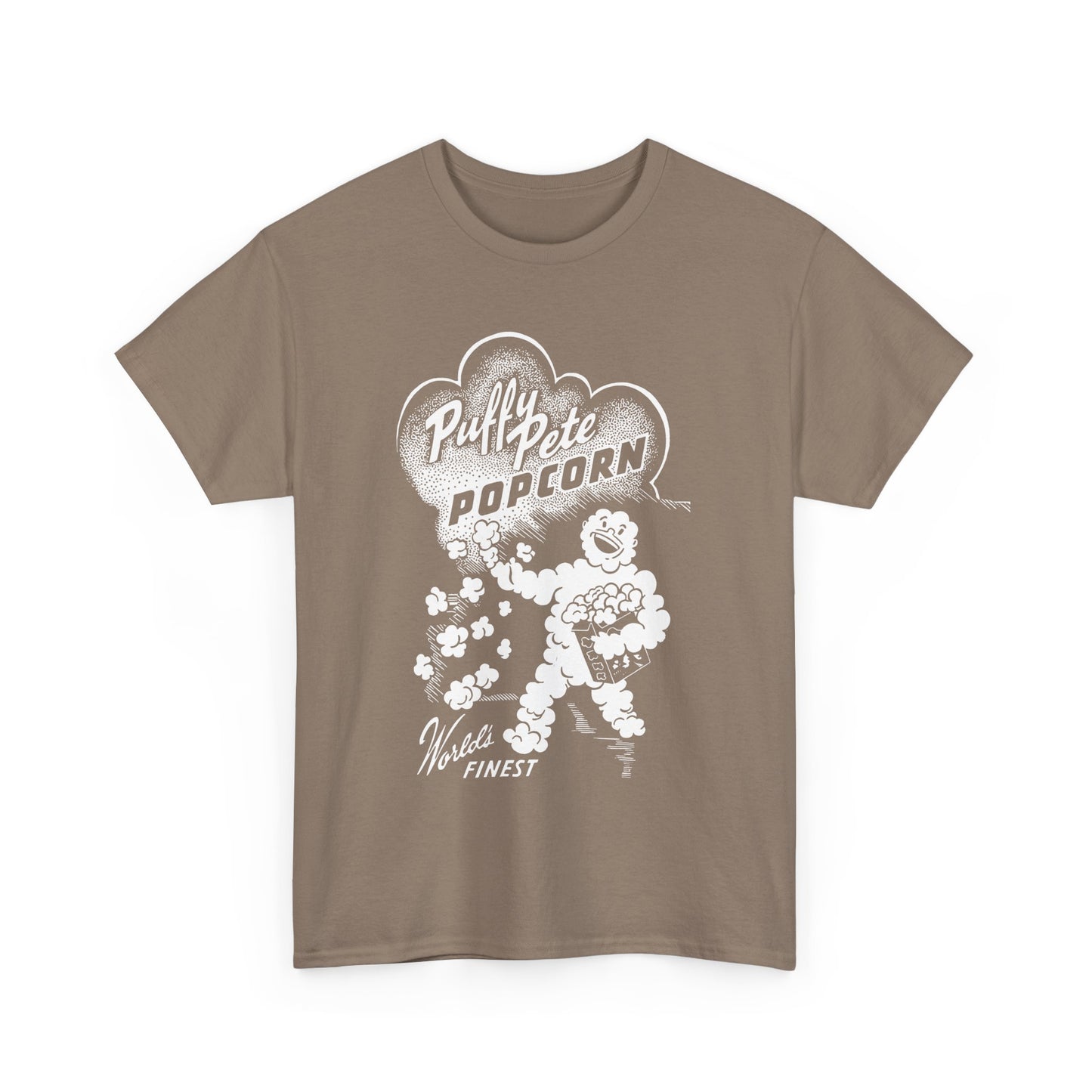 vintage puffy pete popcorn box logo tshirt