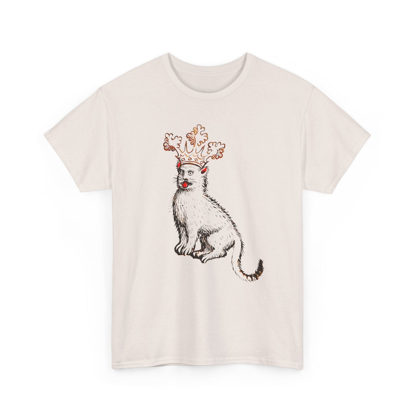 mid 1400s crowned cat from the scheibler armorial manuscript tshirt
