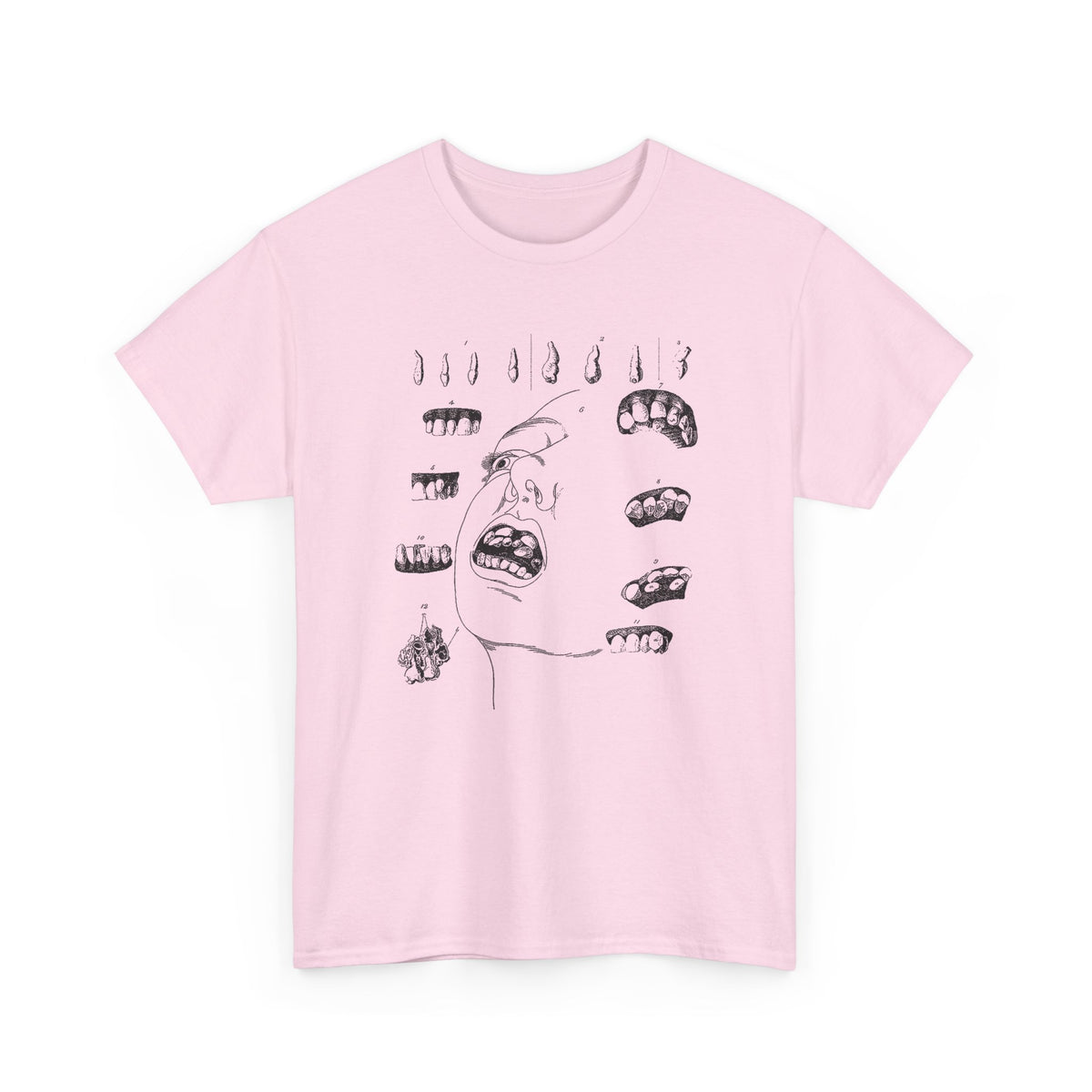 early 1800s disease of the human teeth dentistry illustration tshirt