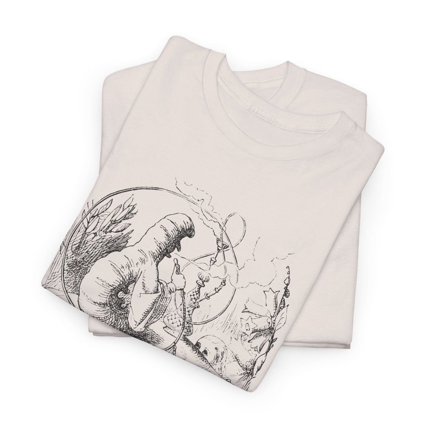 1865 alice's adventures in wonderland illustration by john tennial caterpillar tshirt