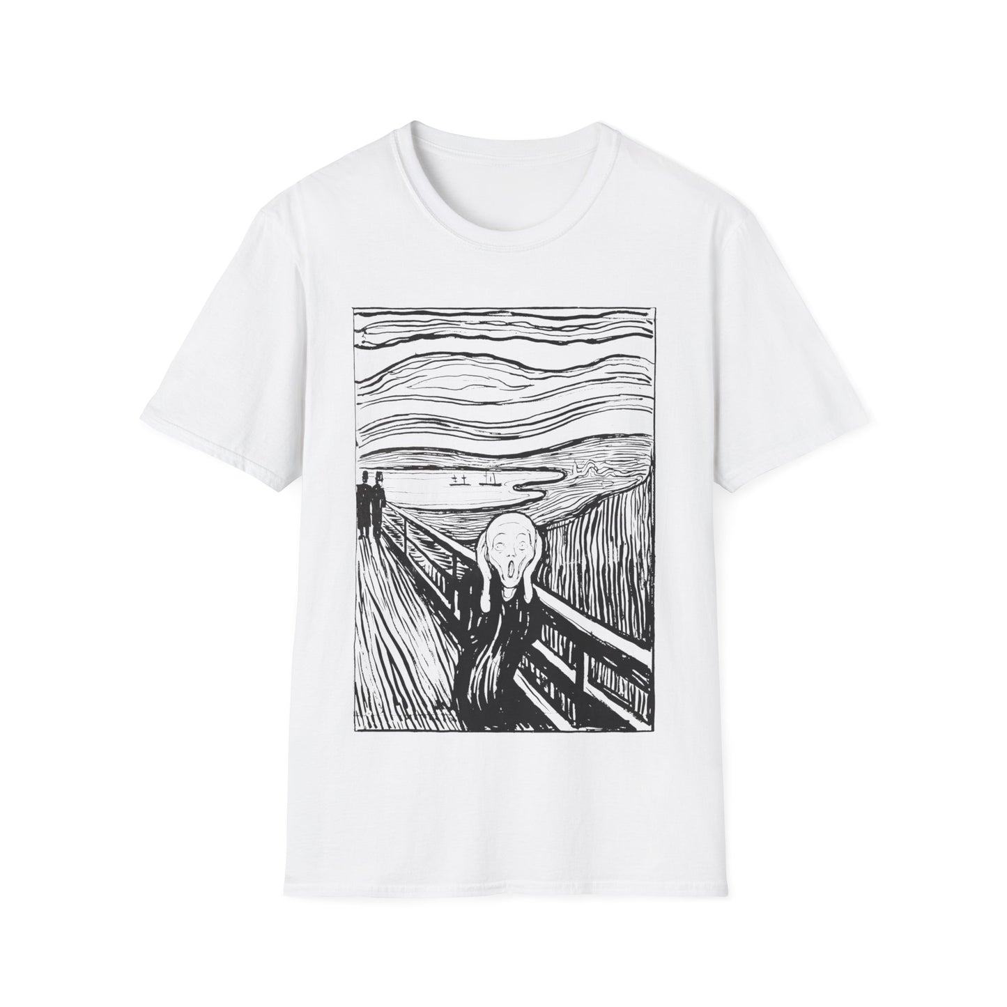 1895 lithography print of the scream by edvard munch tshirt