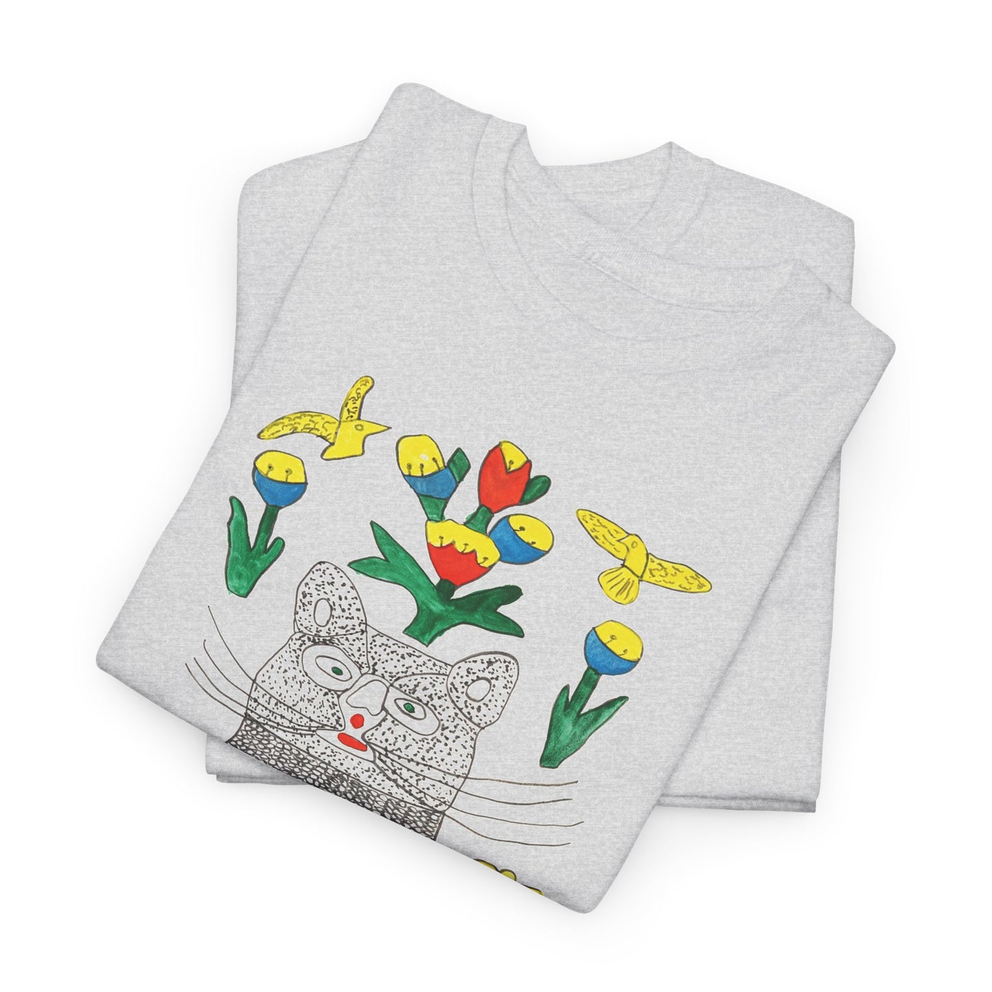 1970s cat painting by canadian folk artist joseph sleep custom edit tshirt