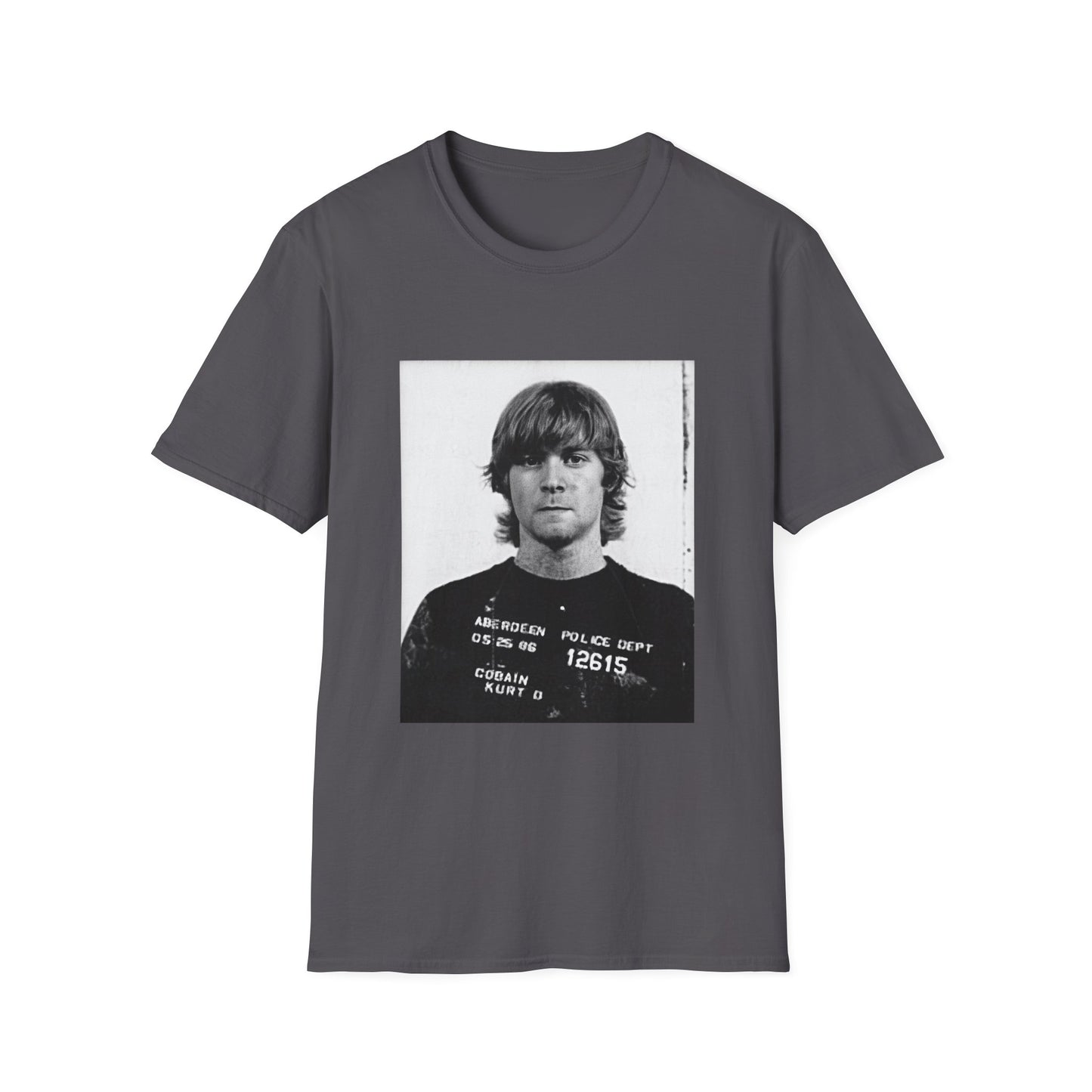 kurt cobain mugshot tshirt