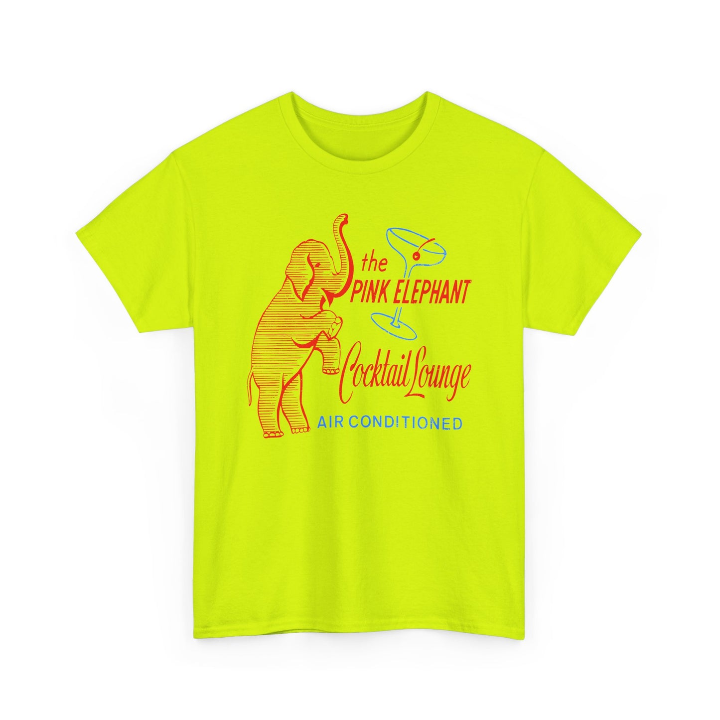the pink elephant lounge air conditioned cocktail lounge vintage graphic custom edit tshirt