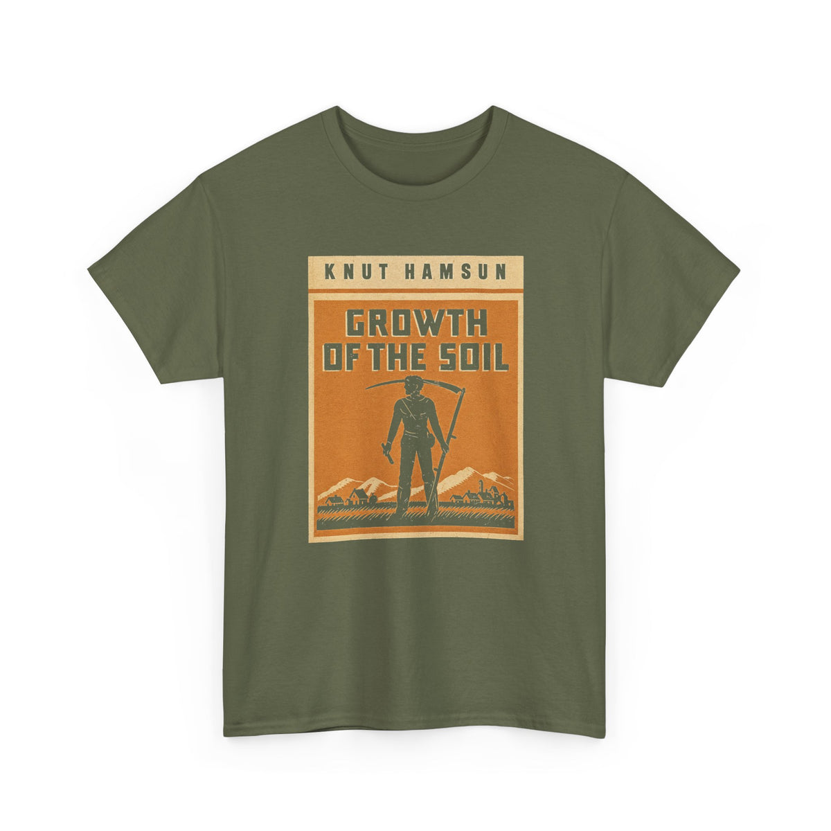knut hamsen 1917 growth of the soil book cover tshirt