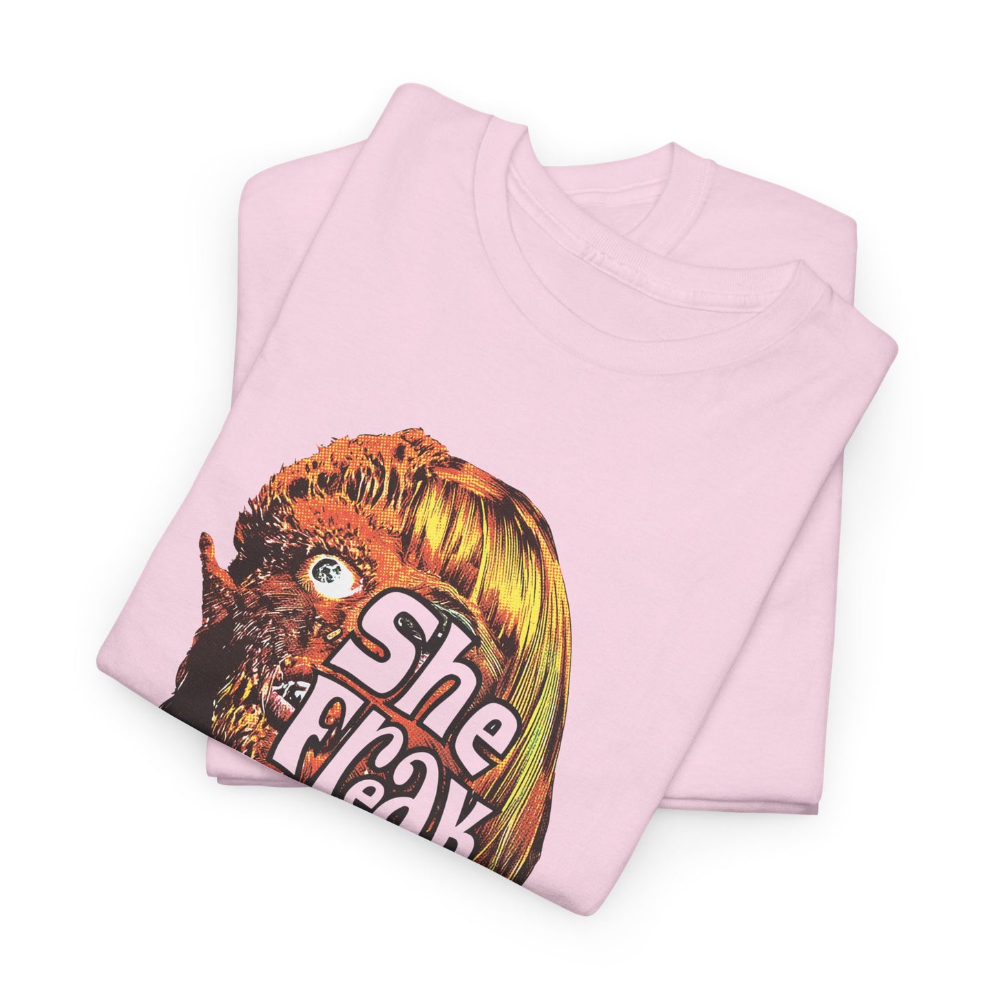she freak 1967 exploitation horror film comic halftone style tshirt