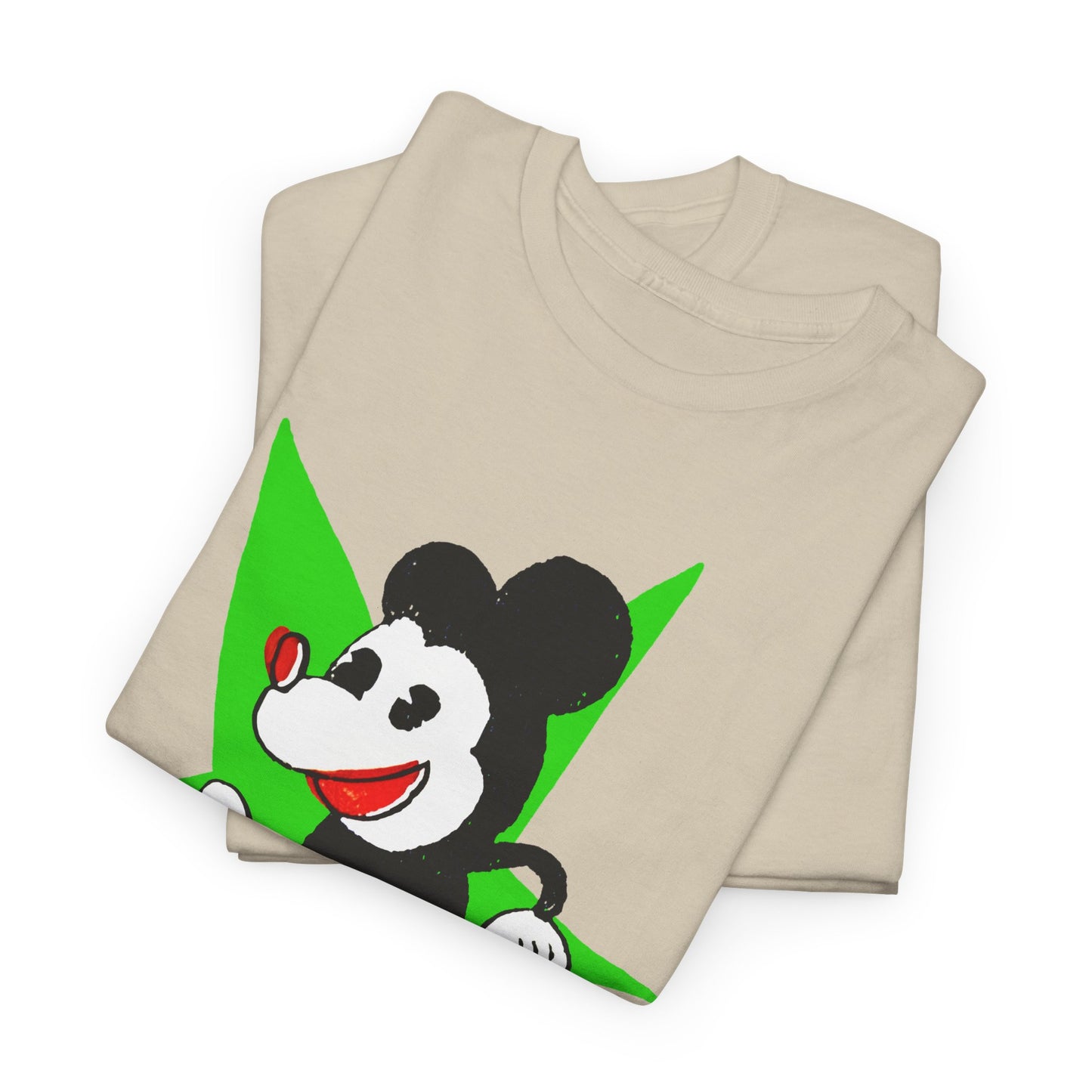 vintage japanese mickey with weird green star fan art tshirt