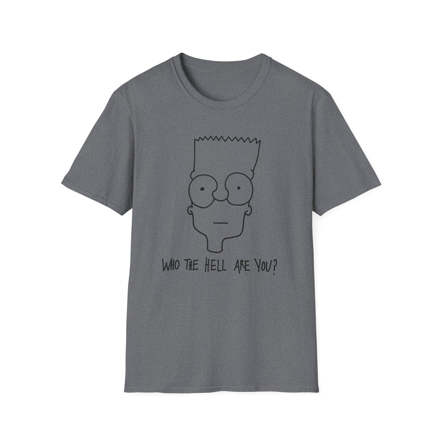 bart simpson who the hell are you original drawing tshirt