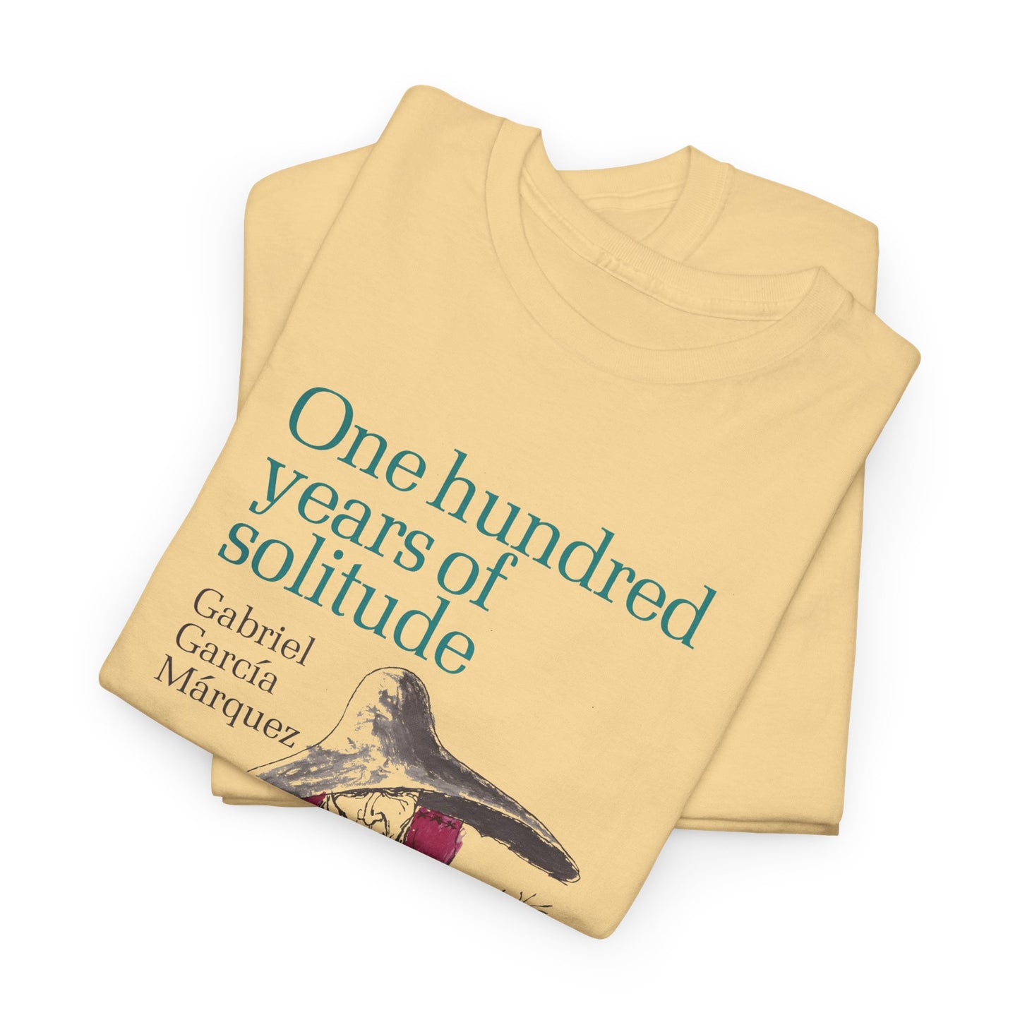 1967 gabriel garcía márquez "one hundred years of solitude" book cover tshirt