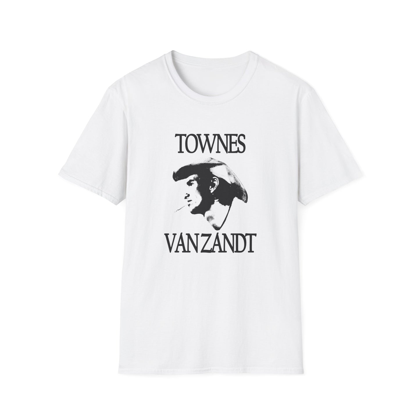 townes van zandt stencil fan art light tshirt