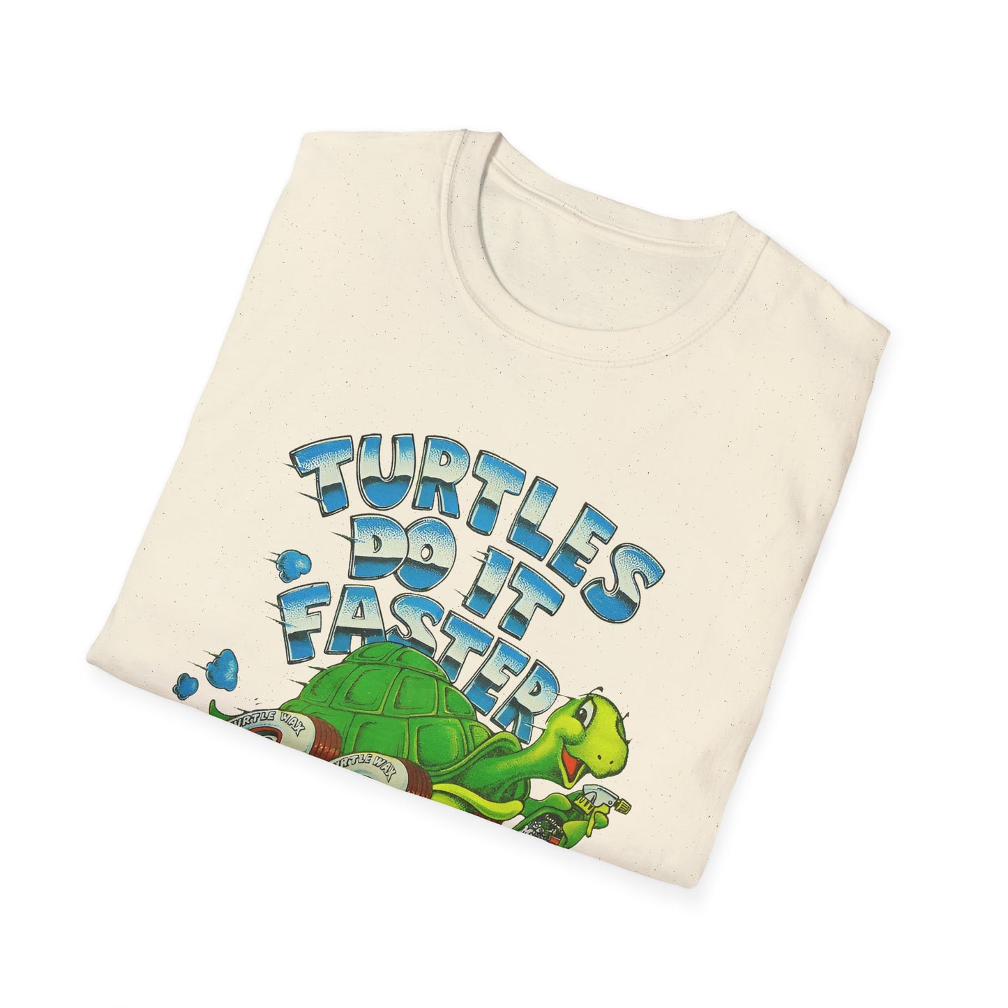 1980s turtle wax advertisement turtles do it faster reproduction tshirt