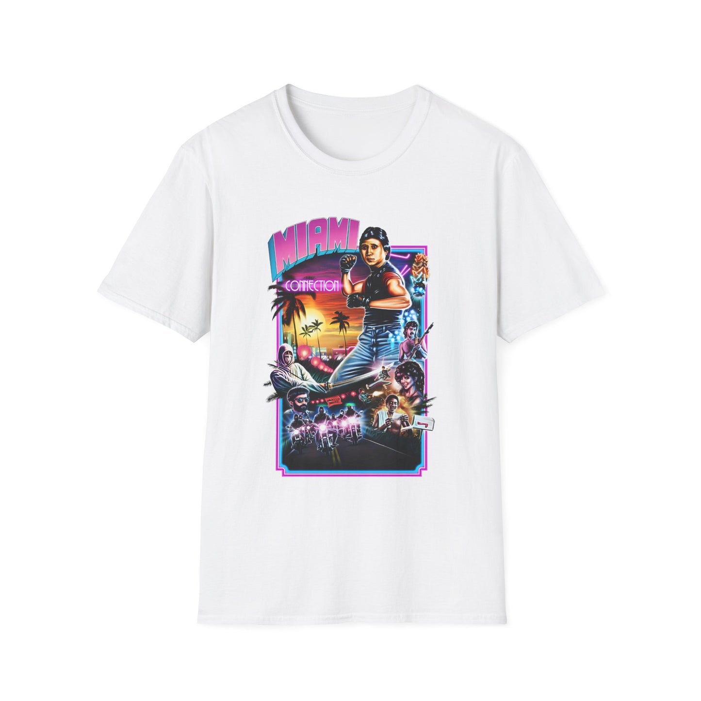 1987 movie miami connection movie poster tshirt