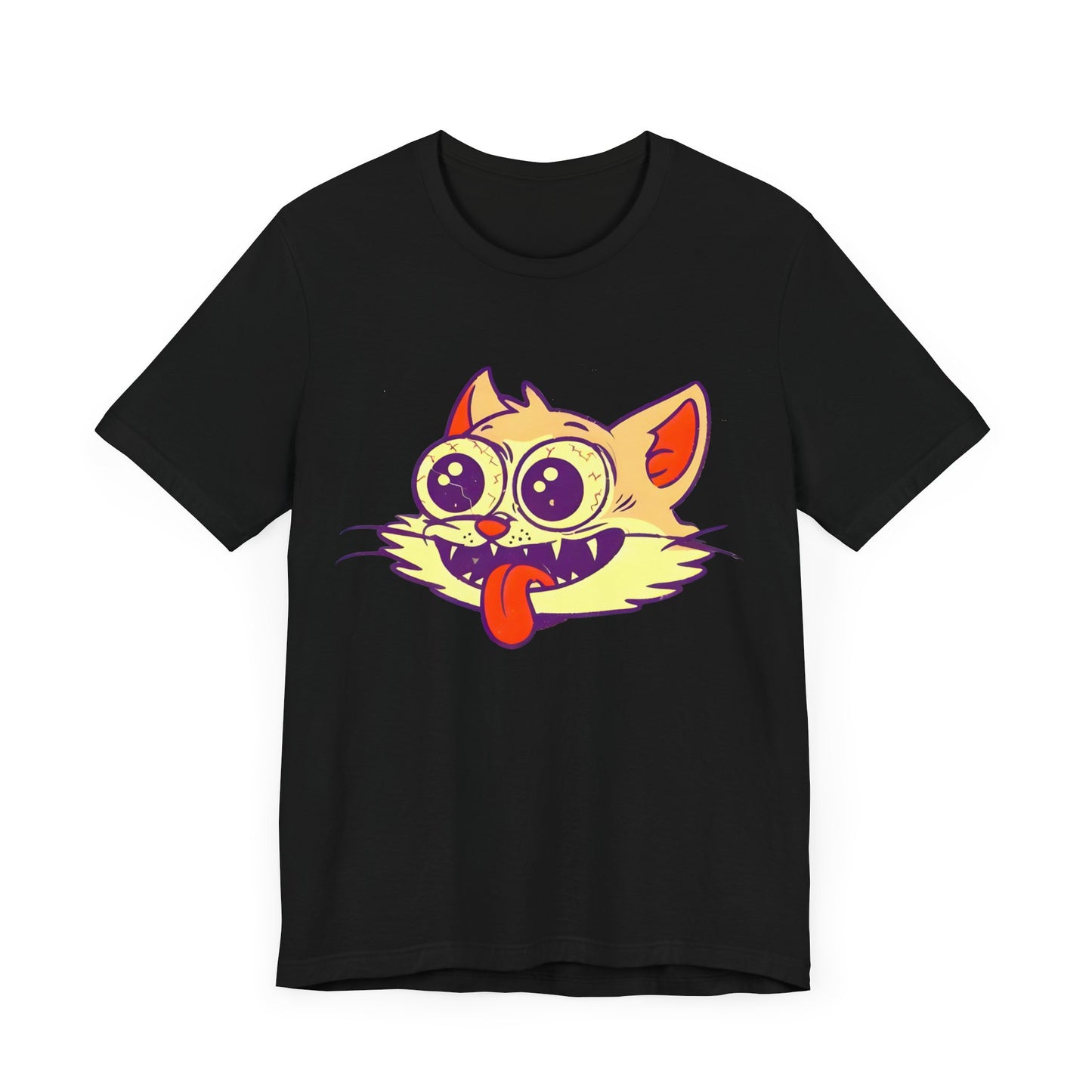 cute creepy strung out high happy kitty cat tshirt