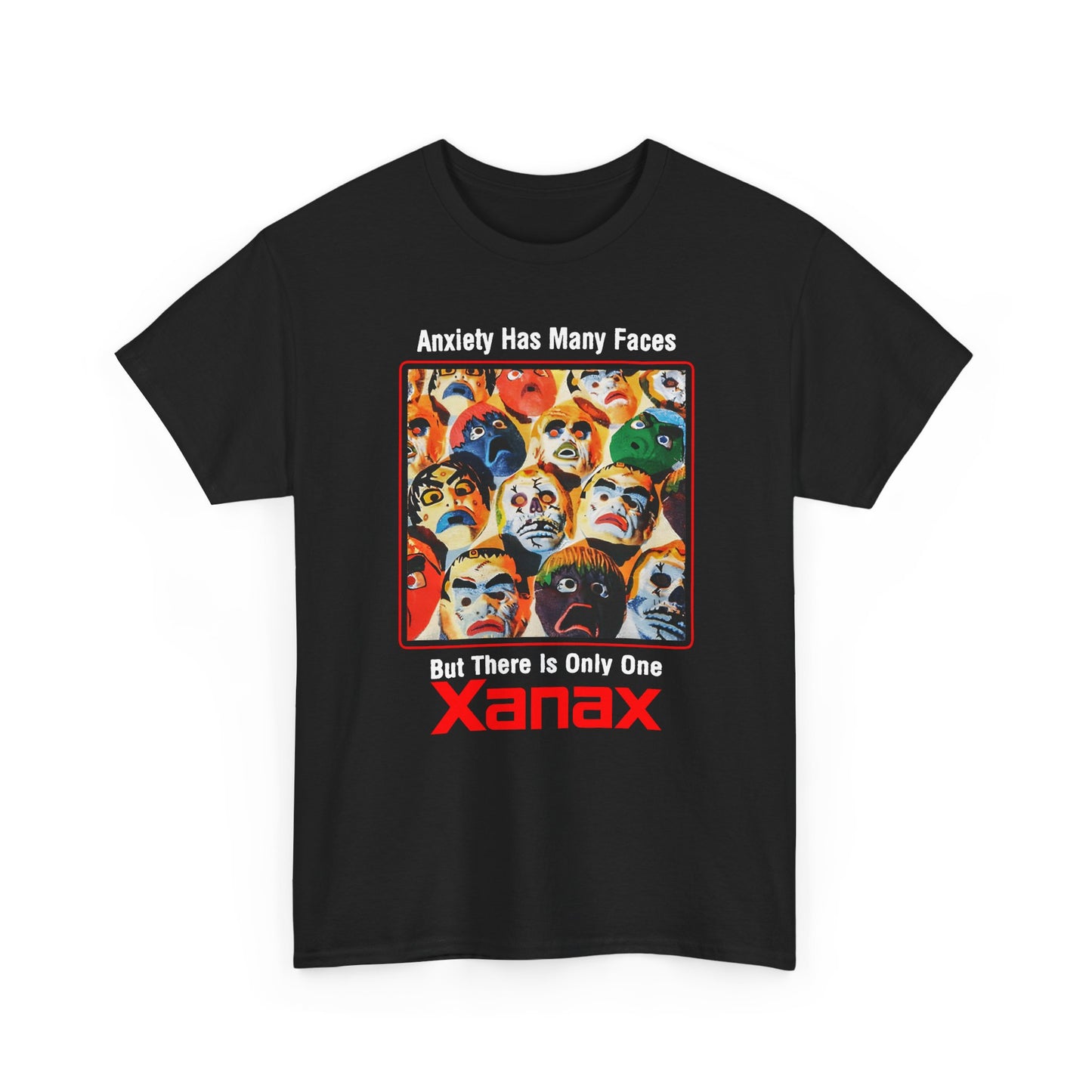 vintage xanax anxiety has many faces but there is only one tshirt