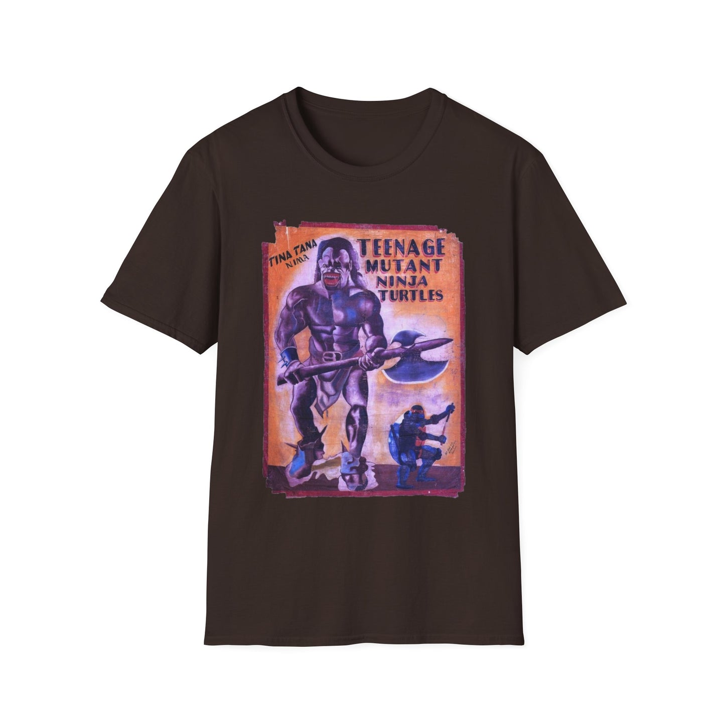 teenage mutant ninja turtles 1990 ghanaian movie poster tshirt