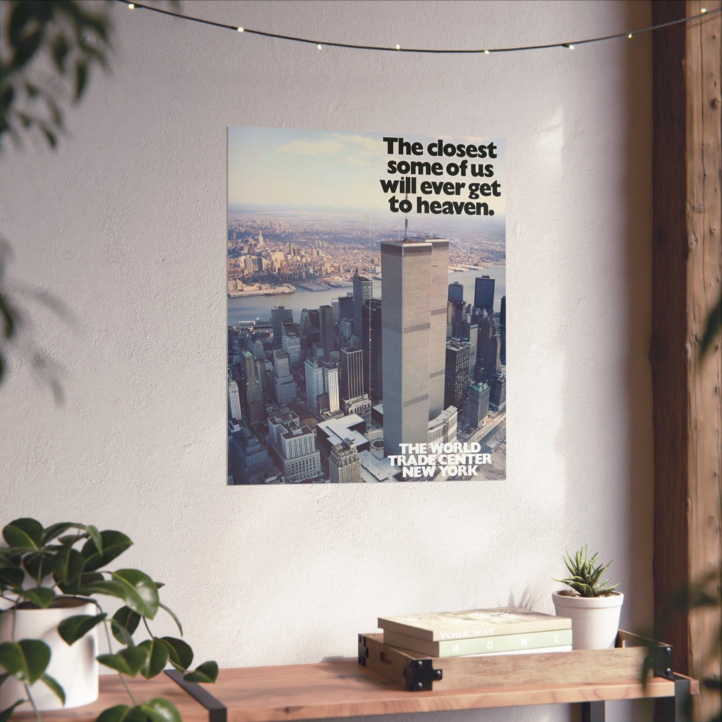 world trade center vintage 1980 pamphlet reproduction matte vertical poster