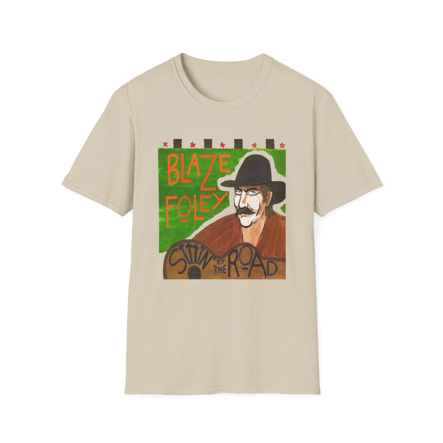 blaze foley sittin' by the road album stretched graphic tshirt