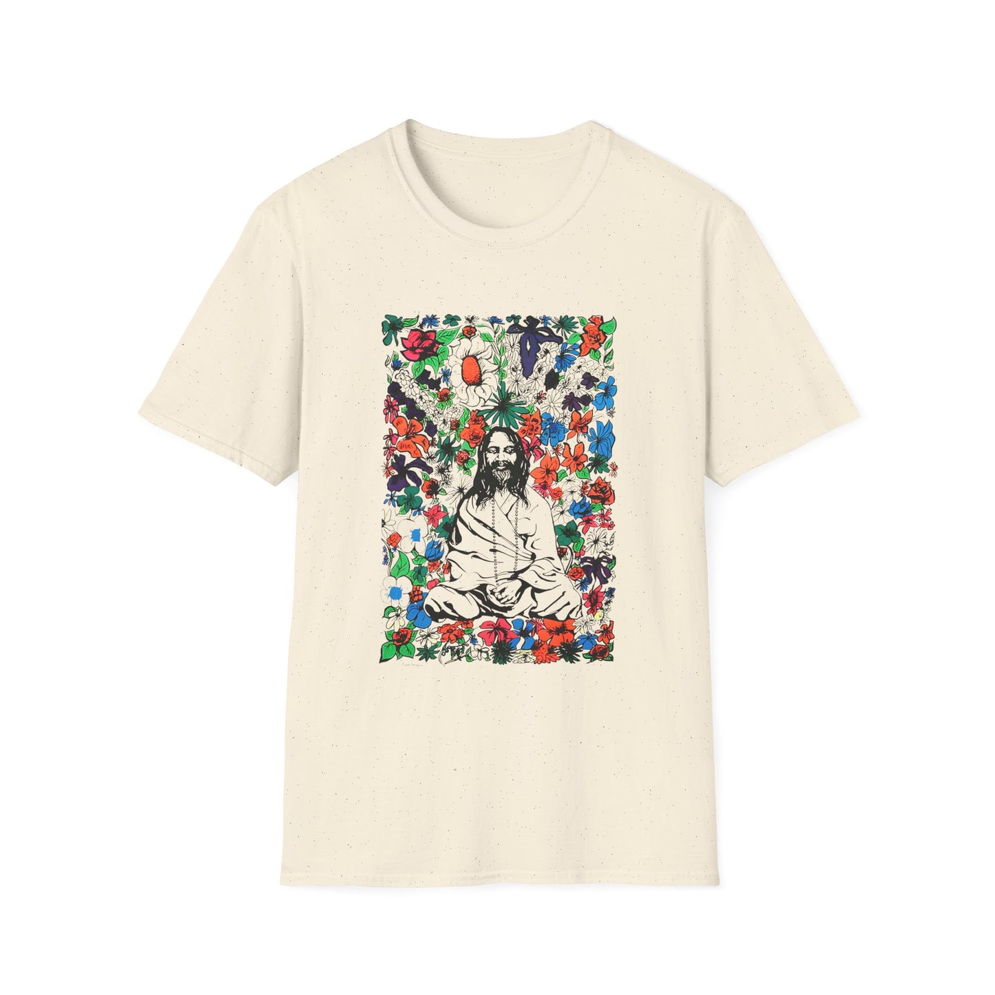 1968 original vintage protest hippy poster maharishi love flowers tshirt