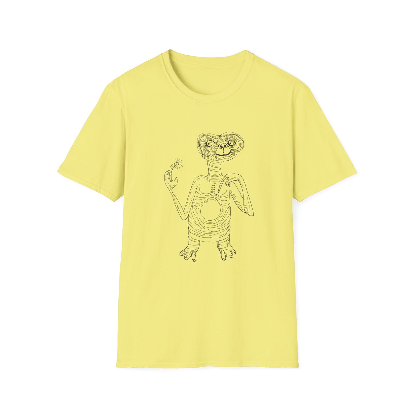 original drawing E.T the extraterrestrial on a tshirt
