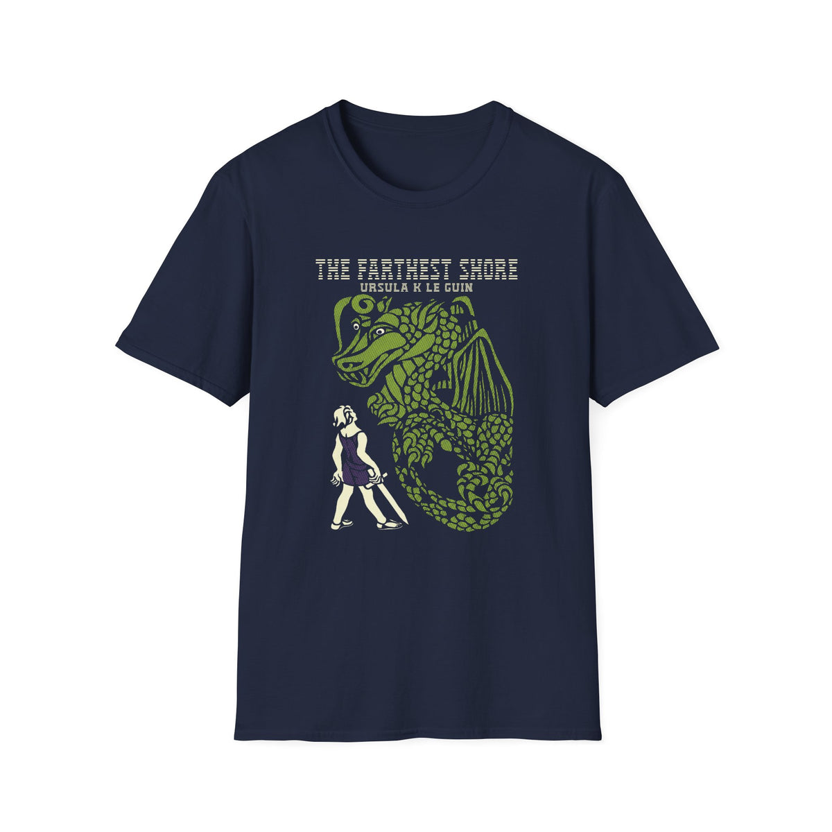 1972 fantasy the farthest shore ursula k le guin book cover tshirt