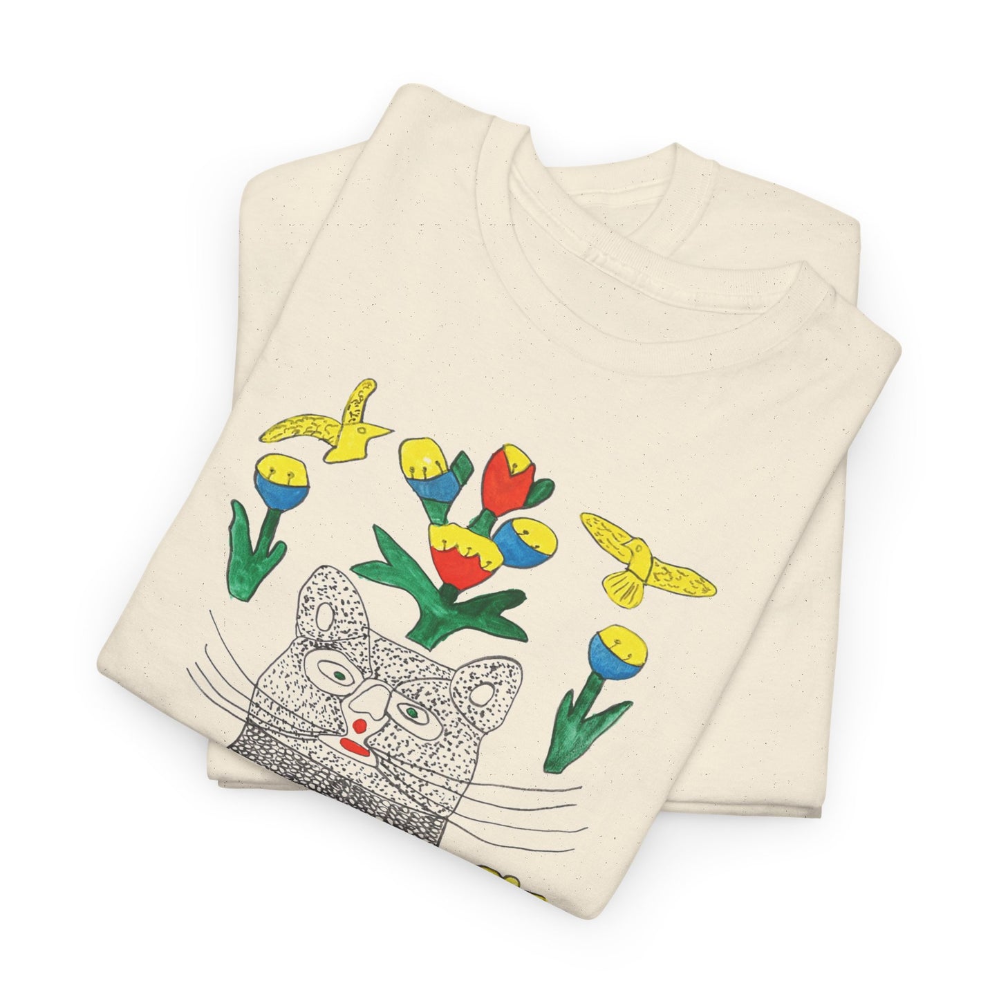 1970s cat painting by canadian folk artist joseph sleep custom edit tshirt
