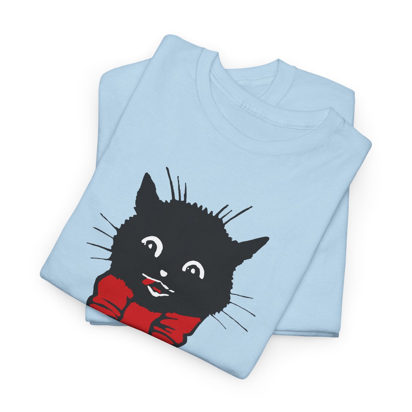 1922 calendar card graphic by unknown artist good luck cat tshirt