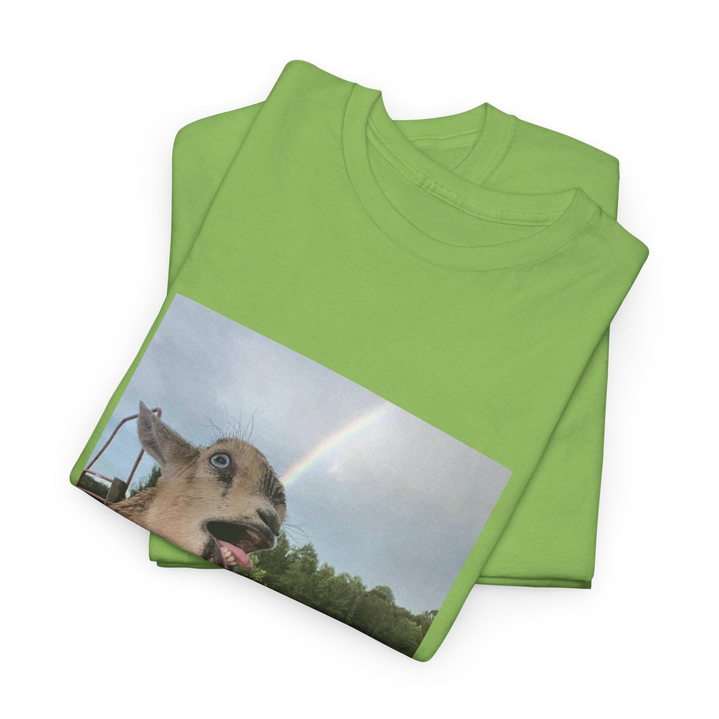 rainbow goat photo tshirt